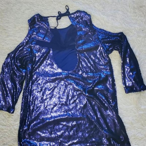 BOOHOO PLUS SIZE SEQUIN DRESS SIZE 24UK - Picture 5 of 9
